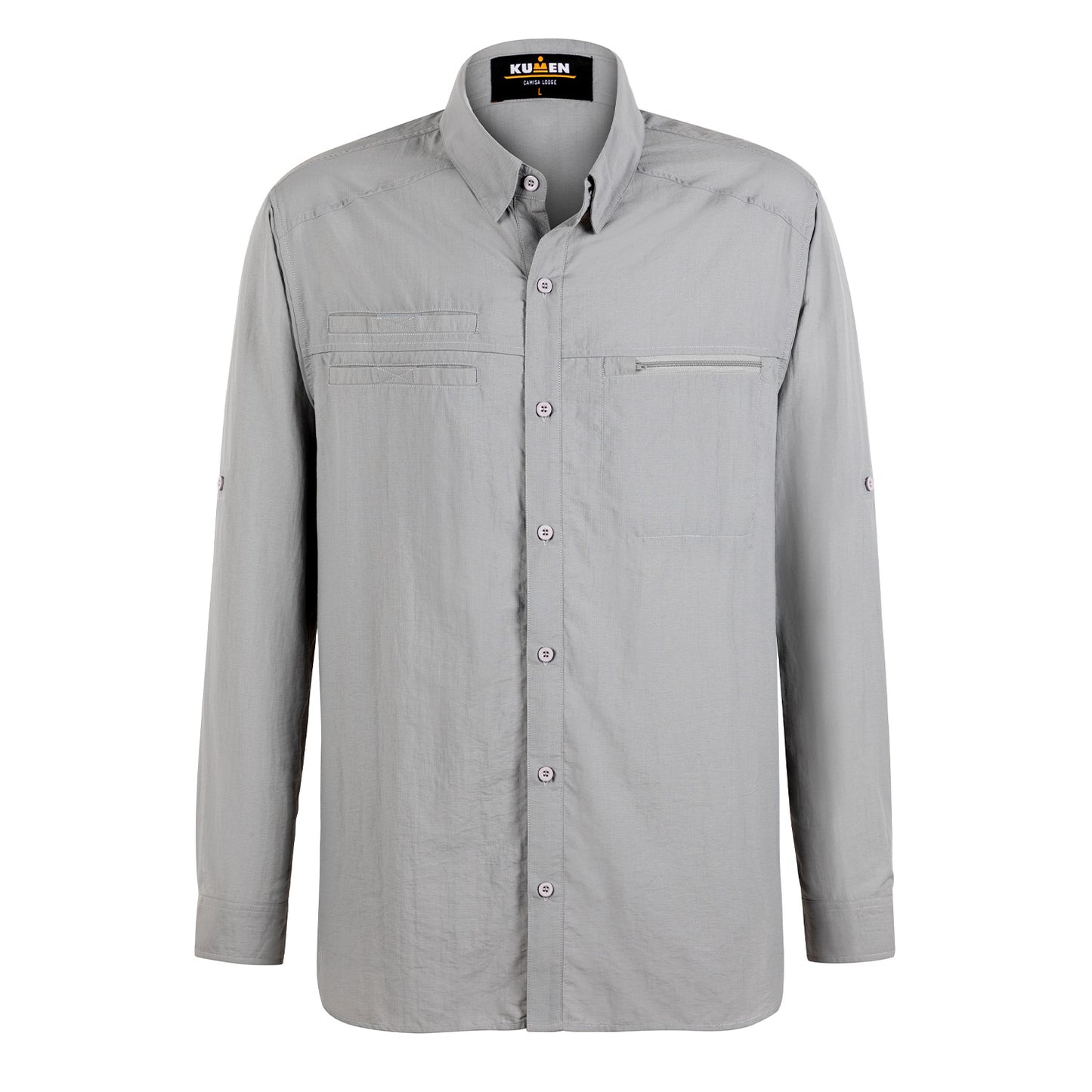 CAMISA LODGE GRIS