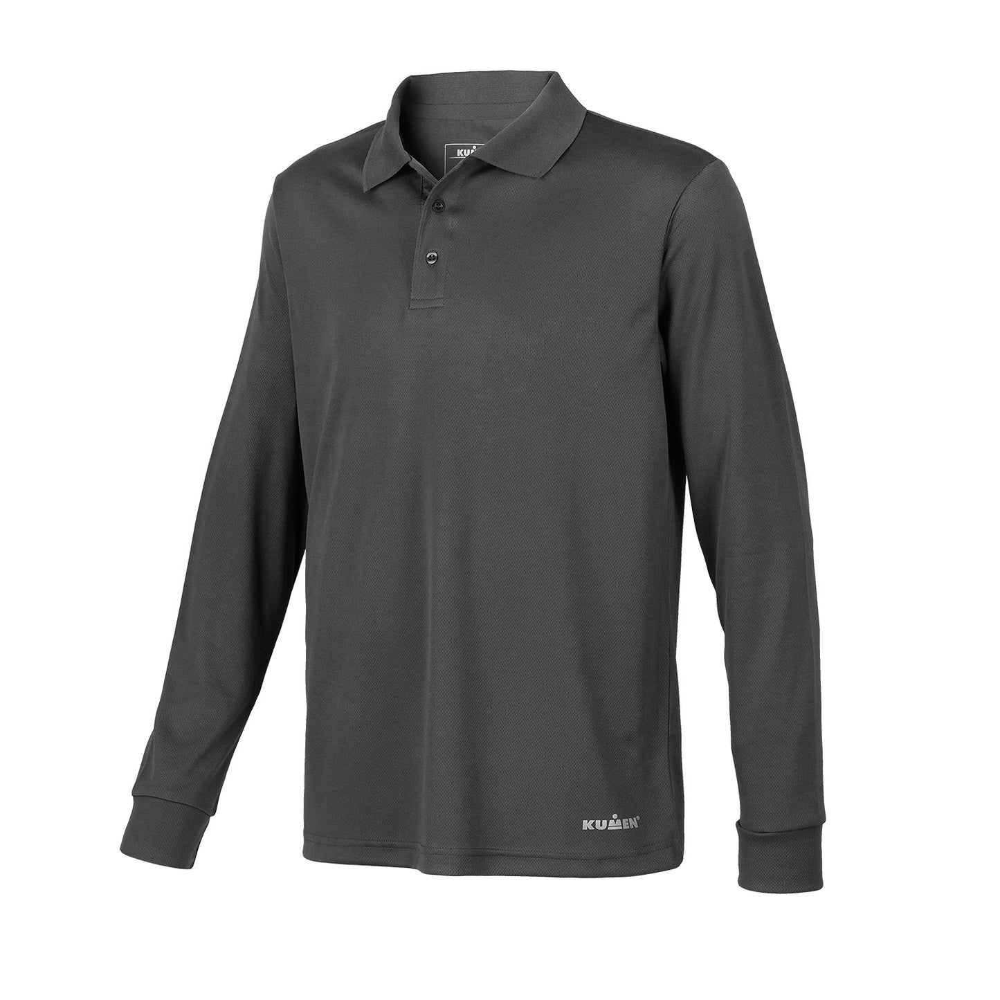 POLERA COOLDRY PIQUE M/L GRIS KUMEN